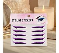 Autocollants eyeliner réutilisables | Patches de cils à paupières | Gue de cils de fards à paupières | 10 morceaux d'autocollants de maquillage pour les yeux imperméables, Strip de fard à paupières du