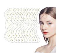 Autocollants faciaux de maquillage, autocollants à paillettes - Autocollants à paillettes autocollants de faux visages, 10 autocollants dorés pour maquillage des yeux, autocollants de faux visage