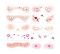 Autocollants faciaux pour le bricolage - 10 autocollants décoratifs imperméables, kit d'art corporel de festival, autocollants créatifs pour des looks scintillants, design facile à décoller pour un