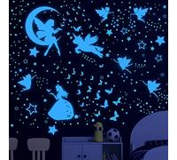 Autocollants Fée Phosphorescentes Etoiles Phosphorescentes Plafond Licorne Papillon Points Fluorescente Lumineuse Stickers Muraux Décoration pour Bébé Enfants Fille Chambre