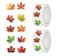 Autocollants Feuilles D'automne, 1000 Autocollants Feuilles D'Érable Pour Enveloppes, Ruban Adhésif Automnal Résistant À La Déchirure, Décoration Artistique Portable Mignonne F-euilles D'Érable