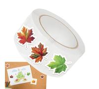 Autocollants Feuilles D'Automne - 500 Pièces Rouleau Décalcomanies | Enveloppes Feuille D'Érable | Gommettes Automne Pour Gourde Scrapbook Agenda Créations Pour Thanksgiving, Noë, Journaling