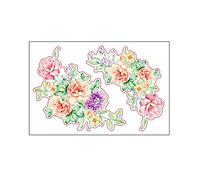 Autocollants Fleurs Colorées 3D Stickers Muraux Pivoine Réfrigérateur Autocollants Toilette Decorat Qualité Supérieure Durabilité