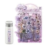 Autocollants Fleurs - Stickers Vintage | Stickers Floraux Scrapbooking | 20 Pièces pour Coque Téléphone Journal Cartes Portable Gourde, Décoration Esthétique pour Artistes Loisirs Créatifs, Ros