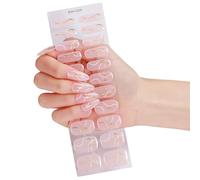 Autocollants flexibles pour ongles en gel à couverture complète - S'adapte à toutes les formes d'ongles y compris la lime pour couper les ongles - Facile à appliquer - Design anti-pelage