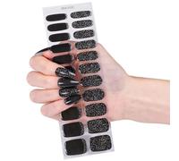 Autocollants flexibles pour ongles en gel à couverture complète - S'adapte à toutes les formes d'ongles y compris la lime pour couper les ongles - Facile à appliquer - Design anti-pelage