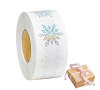 Autocollants Flocon De Neige De Noël - 500 Étiquettes Rondes Transparentes Autocollantes, Décorations De Fête De Vacances D'hiver | Autocollants Transparents En Forme De Flocon De Neige Pour Journaux,