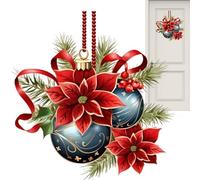 Autocollants Floraux De Noël Pour Couvercle De Toilette - Autocollants Muraux En Verre Pour Fenêtres De Noël | Décalques Pour Couvercle De Toilette De Salle De Bain Florale De Noël 30x30 Cm