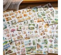 Autocollants Floraux Pour Scrapbooking Journaling Stickers Ta Joyeux Autocollants De Jardin Autocollants Esthétiques Décoratifs Scrapbooking Bloc-Notes (Monet's Garden)