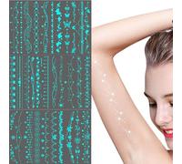 Autocollants Fluorescents - 6 Pièces Étoiles Imperméables Autocollants Luminescents | Fournitures pour Fêtes Anniversaire Mariage Plage Piscine Événements Sportifs Cosplay Adulte