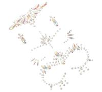 Autocollants Fluorescents Visage en Cristaux 3 Feuilles | Pierres Décoratives, sans Résidu, Carnaval et Maquillage Diy, Effet Phosphorescent, Lot de 3 Feuilles