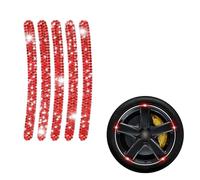 Autocollants for Moyeux De Roues Incrustés De Diamants, Accessoires Extérieurs Professionnels for Automobiles, Enjoliveurs, Servant D'avertissement(5 pieces,Style C)