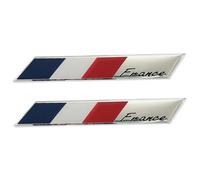 Autocollants Français 2PCS 3D National France Drapeau Autocollants De Voiture De Logo Voiture en Métal pour Voitures Casque Moto 3, 9x2 Pouces Type 2