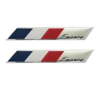 Autocollants français 2pcs 3D National France Flag Car décalages automobiles auto-adhésifs de voiture en métal autocollants pour voitures Casque de 3,9x2 pouces Style 2