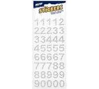 Autocollants galets Chiffres 40pcs19mm 8002