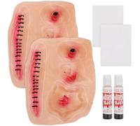 Autocollants Géants en Latex pour Plaies, 2 Pièces, 3d