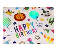 Autocollants - GLOBAL GIFT - Joyeux Anniversaire et animaux - Multicolore - PVC - 17 x 15 cm