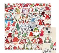 Autocollants Gnome de Noël, autocollants Gnome pour l'artisanat,Autocollants Scrapbook Autocollants de Noël | Autocollants de voiture de dessin animé 50X, autocollants imperméables de décoration mural