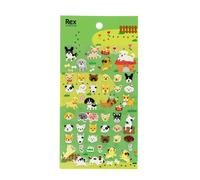 Autocollants gonflés 3D chien Rex London Multicolore 9,2x15,0x0,1 cm