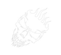 Autocollants gothiques de crâne pour voitures-autocollant de voiture de crâne léger, autocollants réfléchissants imperméables de conception de crâne pour la voiture | Décoration à rayures réfléchissan