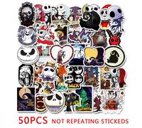 Autocollants Graffiti Halloween Amusants Créatifs, 50 Pièces, Pour Bagages, Moto, Ordinateur Portable, Réfrigérateur, Jouet, Voiture, Nouvel Arrivage