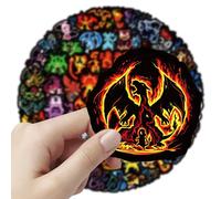 Autocollants Graffiti Pokemon Néon,60 Pièces,Autocollants Décoratifs Pour Ordinateur Portable,Skateboard,Téléphone,Étanche,Cool,Dessin Animé,Pour Enfants.60Pcs.