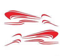 Autocollants graphiques en vinyle rouge à rayures latérales pour camping-car, camping-car, boîte à chevaux, remorque, kit de décoration extérieure de véhicule