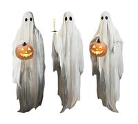 Autocollants Halloween pour Vitre | 3 Feuilles avec Fantômes Effrayants Citrouilles et Bougies | Autocollants Géants Décor Effrayant pour Vitre | Maison Fête École Mur Porte Fenêtre