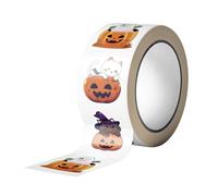 Autocollants Halloween Rouleau - 500 Étiquettes, Monstre, Fantôme, Araignée | Rouleau D’Autocollants Colorés Pour Décor Halloween, Scrapbooking Journal Créatif Chasse Aux Bonbons Cadeaux