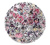 Autocollants Hazbins Alastor Hotel, 80 Pcs Cute Figurine Vinyle Stickers Imperméable Pour Fête, Scrapbooking Ordinateur Portable Skateboard Pour Étudiants Adolescents