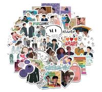 Autocollants Heartstoppers, 50 Pcs Nick and Charlie Figurine Vinyle DIY Stickers Imperméable Pour Fête, Scrapbooking Ordinateur Portable Skateboard Pour Étudiants Adolescents