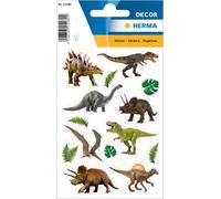 Autocollants HERMA DECOR "Dinosaure" en papier 3 feuilles à 14 autocollants