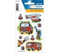 Autocollants HERMA DECOR "Pompiers" 3 feuilles à 10 autocollants