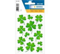 Autocollants HERMA DECOR "Trèfles" 3 feuilles à 14 autocollants