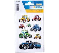 Autocollants HERMA MAGIC "Courses de tracteurs" 1 feuille à 8 autocollants