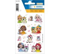 Autocollants HERMA MAGIC "Princesse Sweetie & Friends" 1 feuille à 14 autocollants