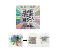 Autocollants hologrammes inviolables avec code QR Sceau de sécurité authentique Garantie holographique Autocollants vides Étiquettes anti-décoloration sûres (2,5 x 2,5 cm, 250 pièces)