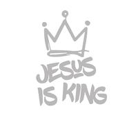 Autocollants humoristiques argentés « Jesus is King » pour SUV