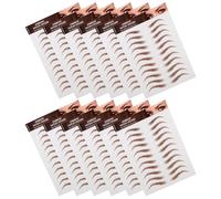 Autocollants Imperméables 12 Feuilles pour Sourcils | Papier à Décoller, Traits Semblables Poils, Rendu , pour Débutants et Zones Clairsemées par Humide