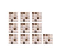 Autocollants Imperméables Pour Carrelage Mural Mosaïque 3d 30 Pièces 10x10 Cm Blanc