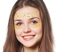 Autocollants imperméables pour le visage, autocollants pour le visage du festival | Autocollants visage longue durée pour fête - Autocollants de visage mignons polyvalents, autocollants de visage colo