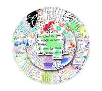 Autocollants inspirants - Autocollants des Écritures | Lot de 50 autocollant colorés avec citations de de machine à écrire, autocollant imperméables pour décoration d'ordinateur portable