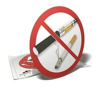 Autocollants Interdiction de fumer - Panneau Cigarette et vapoteuse interdites - Ne pas fumer - No smoking - Lot de 6
