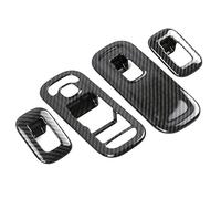 Autocollants Intérieurs Effet Fibre De Carbone Pour Panneau Commande Lève-vitres Voiture Pour Benz Classe A Pour CLA W177 V177 C118 W118 Voiture(Carbon Fiber Color)