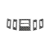 Autocollants Intérieurs Pour BMW E90, E92, E93, Garnitures De Ventilation Centrale, 5 Pièces Bande décorative contrôle central(NOIR 2)