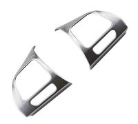 Autocollants Intérieurs Pour Volant De Voiture, 2 Pièces, Pour VW Pour Golf MK6 Et Pour Passat B7 CC Bande décorative contrôle central(Argent)
