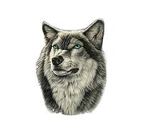Autocollants iSpchen 4pcs Loup pour Voiture - Personnalisé Autocollant De Capot - Stickers Tuning pour SUV, Camion 12 * 8cm