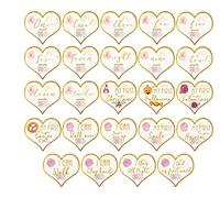 Autocollants Jalons Bébé, 24PCS Autocollants Mois Bébé Nouveau-né Garçon Fille Grossesse Attendant Accessoires Photo Autocollants Commémoratifs Cadeau Bébé, Suivre La Première Année de Bébé,10cmx10cm