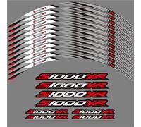 Autocollants Jantes Autocollants De Jantes Moto 17 Pouces pour BMW S1000XR 2023 S 1000 XR S1000 XR 2015-2024, Kit Complet De Bandes De Jantes(Titane)