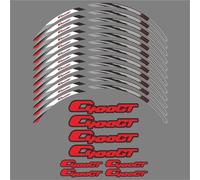 Autocollants Jantes Autocollants pour Jantes De Moto 15" Et 14" pour BMW C400GT C 400 C400 GT, Kit Complet De Bandes De Jantes(Titane)